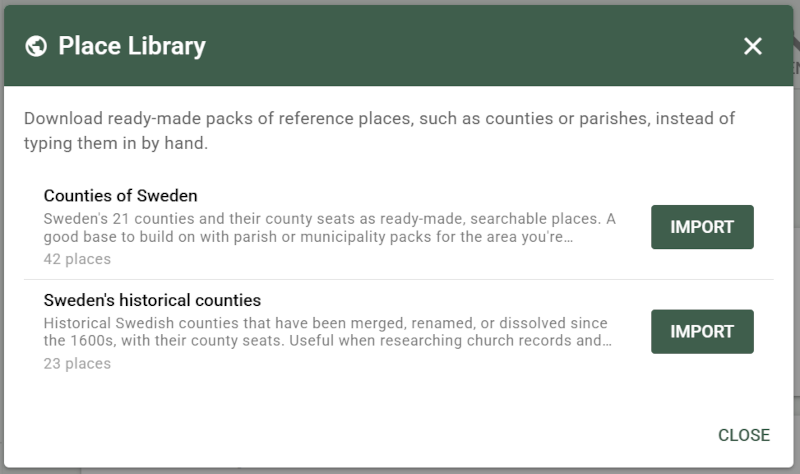 Place library